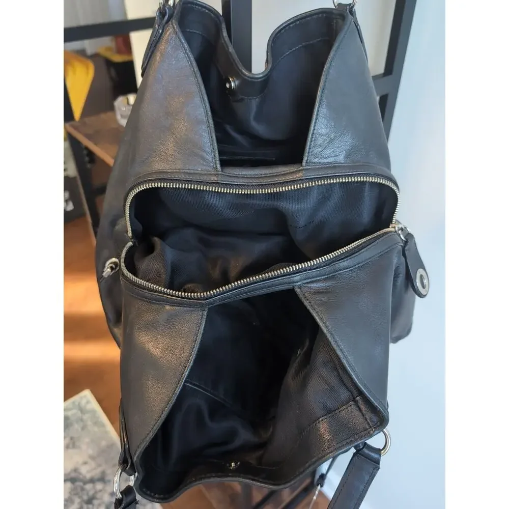 Coach Edie Shoulder Bag In Signature Black‎ Jacquard
